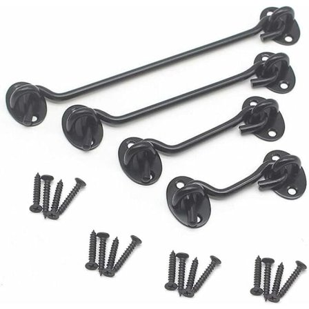 4 stk. dørgrebskrog - kahytskrog vinduesbeslag rustfrit stål