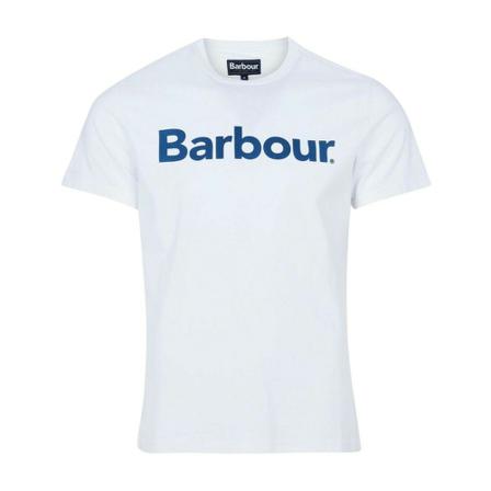 Barbour Logo T-shirt Hvid, Herre T-shirts
