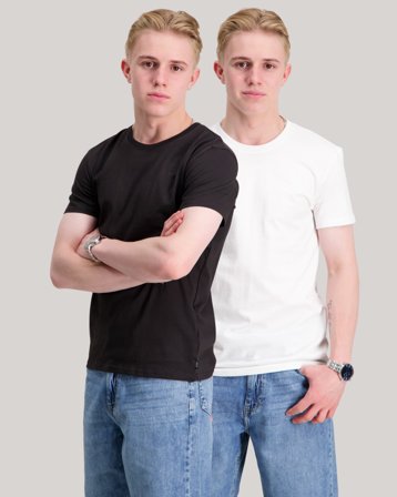 Scotch & Soda CORE Regular-fit logo T-shirt 2-pack Schwarz T-Shirts Jungen - Kids Brand Store