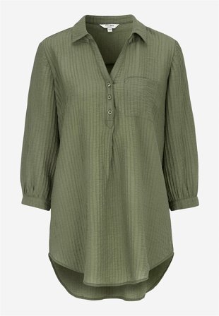 Cellbes of Sweden - Tunika med struktur i kakigrøn til damer i størrelse 50/52