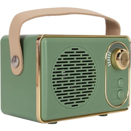 Retro Bluetooth-kaiutin, Retro-kaiutin, Bluetooth 5.0, Extra Bass, Vihreä