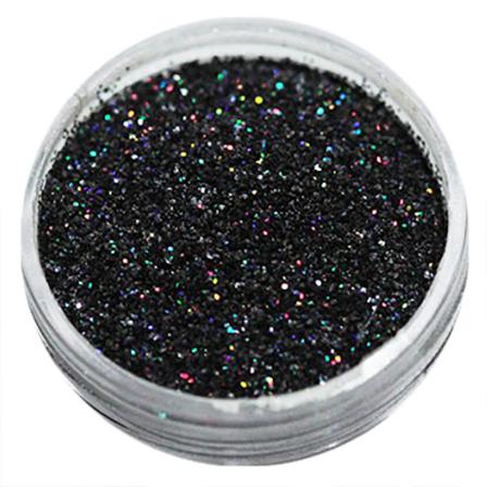 Nagelglitter - Finkornigt - Svart Rainbow - 8ml - Glitter Svart