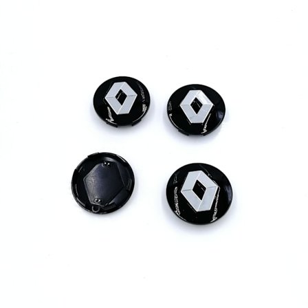 Sæt med 4 57mm hjulcenter centerkapsler med logo til Renault Scenic støvsamler fælgdekoration