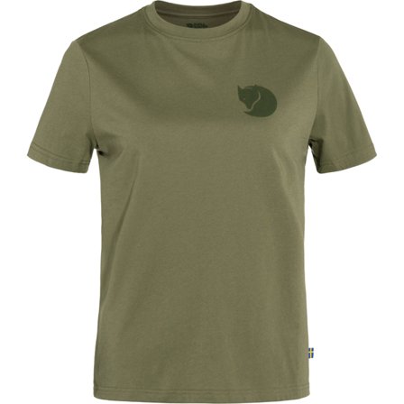 Fjällräven Fox Boxy Logo Tee M - Naiset - Green - T-paidat ja topit