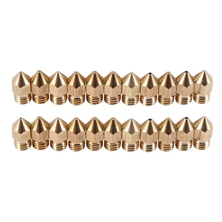 22 stk. 3D-printerdyser Mk8 dyse 0,2 mm, 0,3 mm, 0,4 mm, 0,5 mm, 0,6 mm, 0,8 mm, 1,0 mm Ekstruder Pr