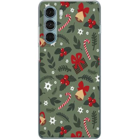 Motorola Moto G200 5G Gennemsigtig cover Glædelig Jul mønste