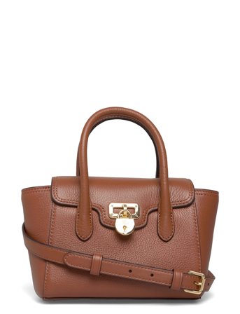 Lauren Ralph Lauren Pebbled Leather Small Tanner Satchel - Brown - ONE SIZE