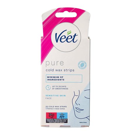 Veet Cold Wax Strips Sensitive Face 20 stk, Skincare, Hårfjerning, Hårfjerningscreme