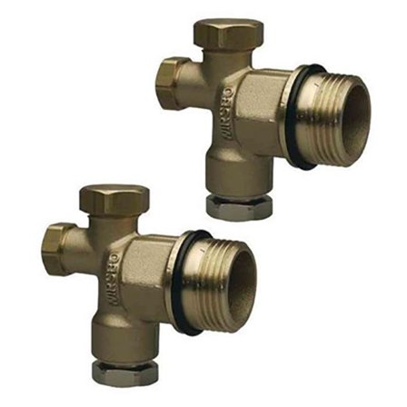 Uponor Vario B WGF Endestykke par, med avlufting, G25, Varme