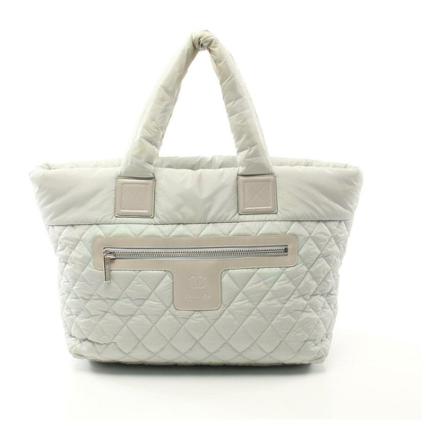Chanel Vintage Pre-owned Tote Väska vit, Dam Vintage Väskor, Dam, Storlek: ONE SIZE