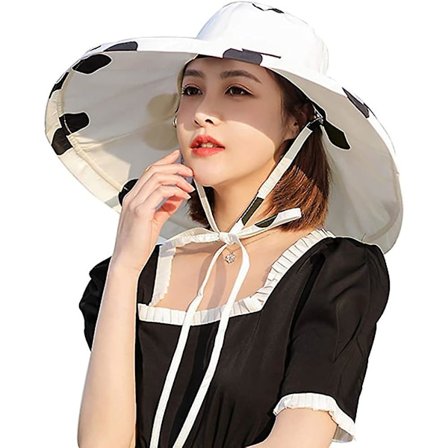 Dame Solhat Bred Skygge Upf 50+ Sommerhat Sammenfoldelig Floppy Strandhat Til Kvinder