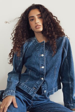 CAMILLA PIHL - Jules Denim Jacket - Washed Dark Blue Size34