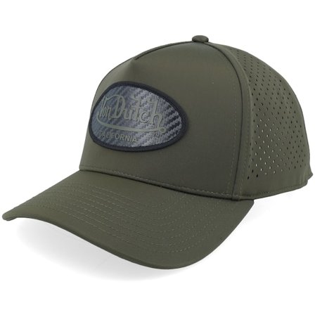Von Dutch - Groen trucker Cap - Sport Oval Patch Dark Green A-Frame Trucker @ Hatstore