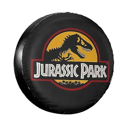 Jurassic Park Logo Gul cover för Jeep Mitsubishi Pajero Giant Dinsaur Car Wheel Covers 14'' 15'' 16'' 17'' Inch