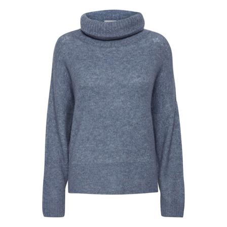 Ichi 20112753 jersey Blå, Dame Rullekraver