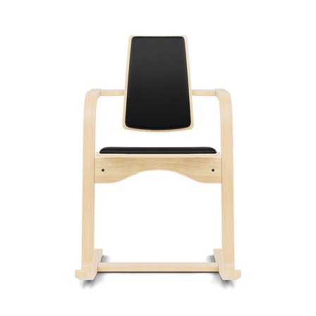 Varier Furniture Actulum - Black Leather - Natural base