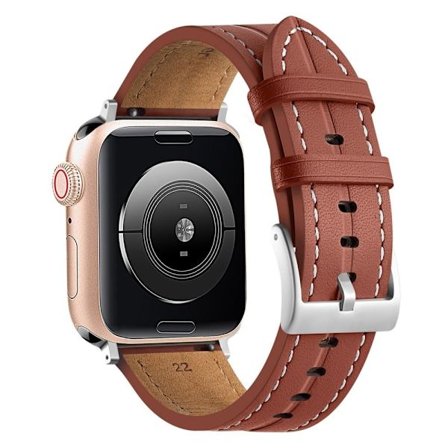 Apple Watch Series 8 (45mm) / Watch Ultra klockarmband i äkta läder - Brun