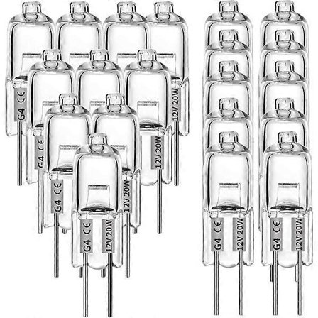 G4 halogeenilamput 10W 12V - Lämmin valkoinen - 20 kpl