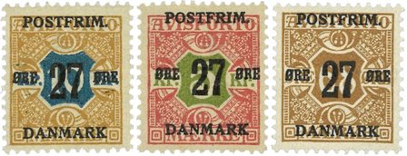 Danmark 1918 - AFA 94+96+97 - Postfrisk