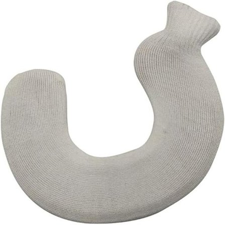 Varmvattenflaska 1000ML U-formad avtagbar stickad gummihalsvärmare, nackskydd värmande varmvattenflaska varmvattenflaska (färg: Mönster 11)