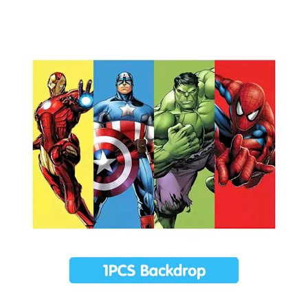 Marvel Födelsedagsdekoration Pappersmuggar Tallrikar Avengers Festtillbehör Bordsartiklar Duk Bakgrund Superhjälte Ballonger Barn Favorit