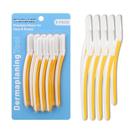 Dermaplane Barberkniv til Kvinder Ansigtspleje, Øjenbrynskniv, Ansigtsbarberknive til Kvinder, Dermaplaning Værktøj, Rejseartikler, (9 stk, Solar Veil