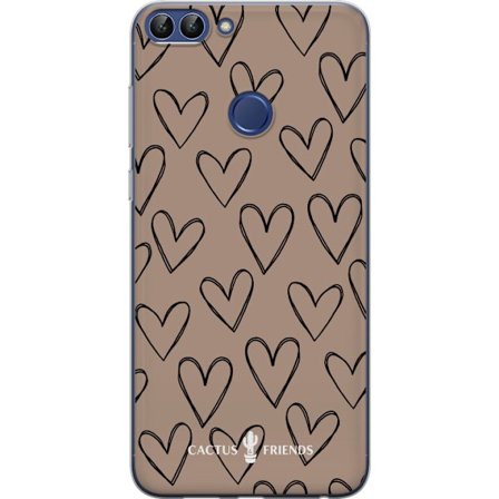 Yhteensopiva Puhelinkuori Huawei Huawei P smart Cactus and Friends - Earthy Sketch Hearts