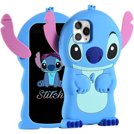 Covers til iPhone 12 Pro Max, Lilo Stitch Sødt 3D Tegnefilm Unik Blød Silikone Dyrekarakter Anti-bump Beskytter Drenge Børn Piger Gaver Cover Ho