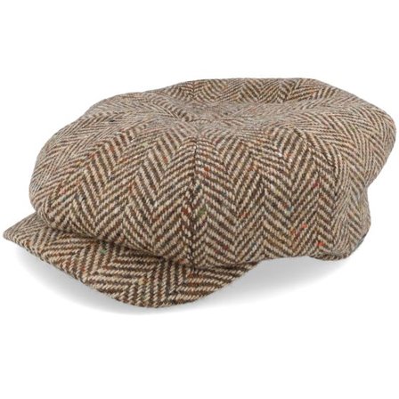 Wigéns - Beige flatcap Keps - Newsboy Retro Cap Light Brown Flat Cap @ Hatstore