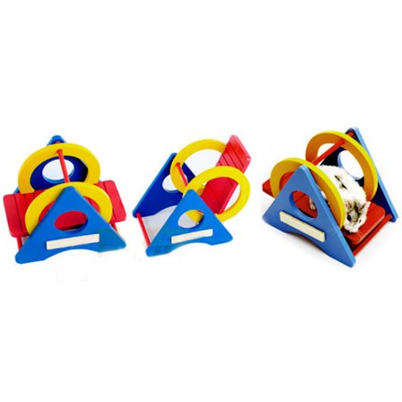 Regnbågs Hamsterhus Tunnel Gungbräda Gunga Stege Plattform Leksak för Bur Motion för Små Husdjur Dvärgråtta Mus Gerbil Chinchilla Marsvin