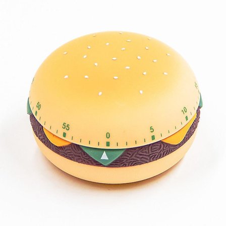 Kökstimer Cartoon-formad Ny mekanisk söt timer med högt alarm för barn(Gul hamburgare)