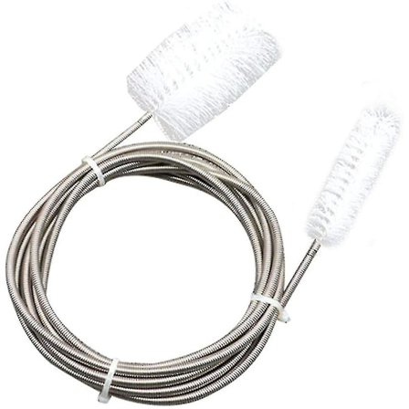Rensebørste til vandrør, fleksibel afløbsbørste, rustfrit stål fjeder (FMY)