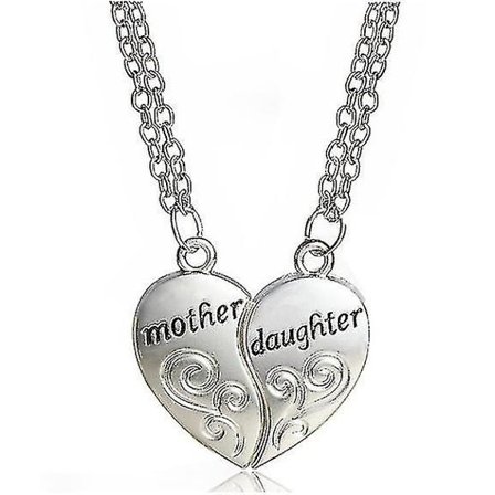 Mors Dag Present Äkta Rent Sterling Silver "Mor Och Barn Hand I Hand" Hänge Halsband Present Till Mor Dotter Syster Mormor Vänner Smycke