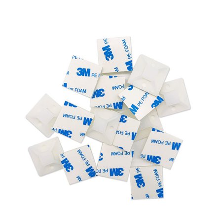 100 stk. selvklæbende hvid stærk kabelbinder monteringssokkel, skruer, udendørs klæbende ledningsholder kabel