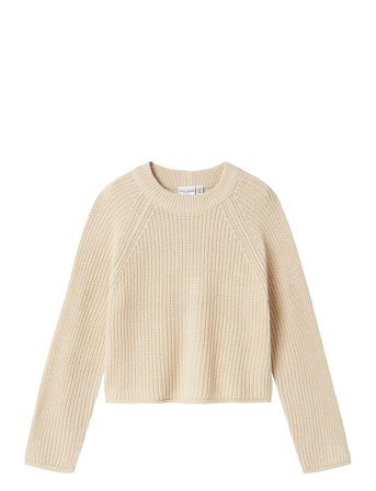 Nkfvenja Ls Loose Short Knit Cream Name It