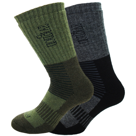 Avignon 2-Pack Merinoull Mid Grey/Green