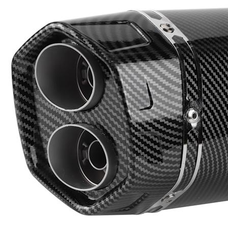 Udluftningsrør til haleudstødning med dobbelt udgang, lydpotte, rør, lydpottesystem 36‐51 mm/1,4‐2 tommer passer til Yamaha ATV