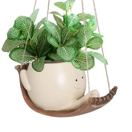 Creative Swing Planter Søt Smilende Ansikt Hengekøye Plante Kryte Hengbar Sukkulenter Planter Kryte