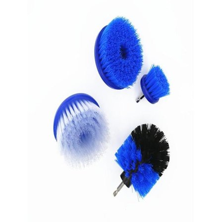 Børstesæt til boremaskine, 4-pak, blå