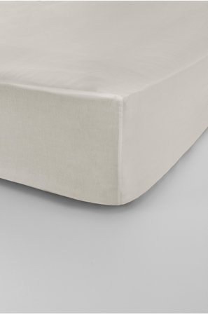 Jotex - Satin Stretchlaken i Sateng Høy Madrass Økologisk Beige - ZACK - Kjøp Dra-på-laken hos Jotex