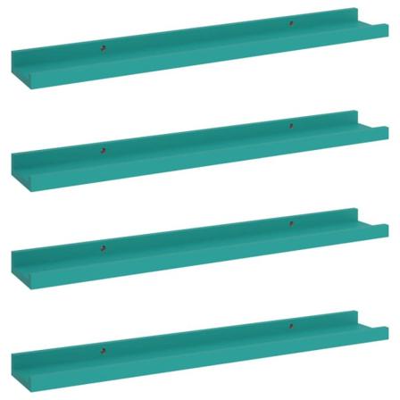 Vidaxl Vägghyllor 4 St Blå 60x9x3 Cm Blå