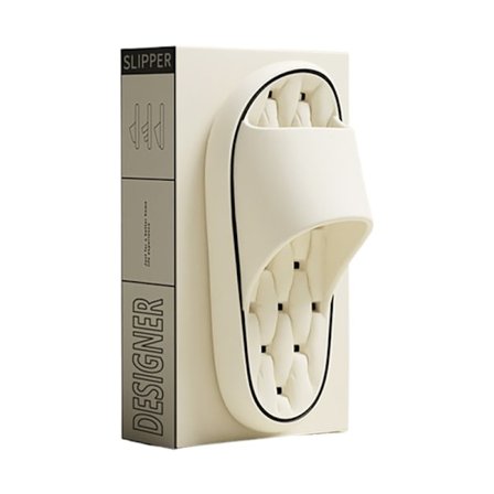 Bekväma Unisex Halkskydd EVA Badrums Duschtofflor White 37-38