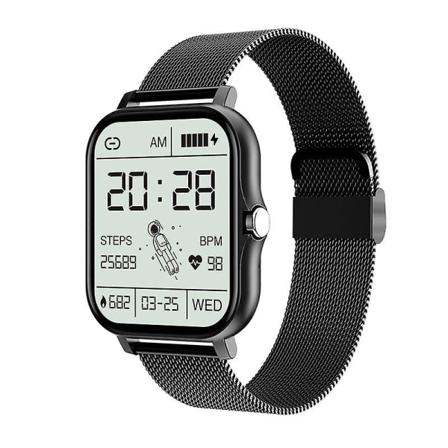 Sport Trin Tælling Hjertefrekvens Blodtryk Blod Oxygen Søvn Sundhedsovervågning Alarmur Y13 Smart Watch Y13 black steel belt