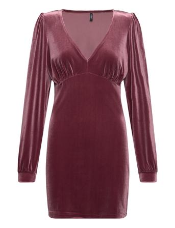 Onlsmooth L/S V-Neck Dress Jrs Pink ONLY