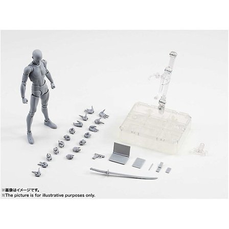 Figuarts Body Body-chan Body-kun Grå Farve Ver Sort PVC Action Figur Samlerobjekt Model Legetøj