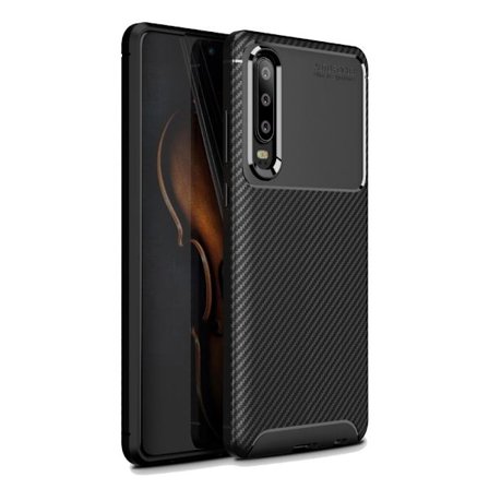 Huawei P30 Karbon fiber Texture Skal - Svart