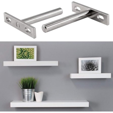 Kelluvan hyllyn metallikiinnikkeet, 3" piilokiinnikkeet - Täydelliset