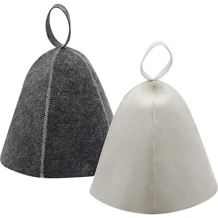 Saunahatt, 2 stk Filt Saunahatt, Saunahatt for Menn og Kvinner, Caps Filt Hatt Caps for Sauna Tub