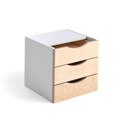 Schubladeneinsatz RICO, 3 Schubladen, Birke