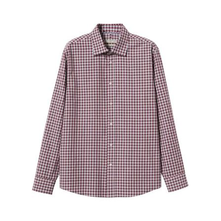 Mango Gingham check shirt Rød, Herre Skjorter